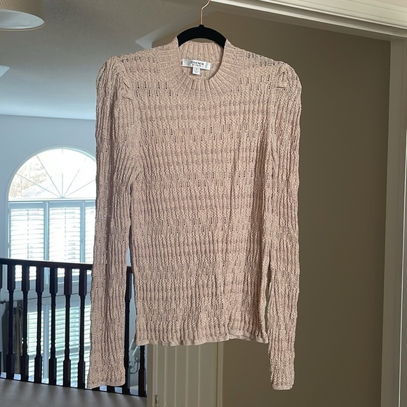 Ever New Clara pointelle metallic knit sweater M - Picture 4 of 8